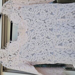 NWT Vicky and Lucas Light Pink Lace Off-Shoulder Bodycon Dress